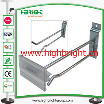 Metal Display Chrome Plating Hook with Plastic Price Tag